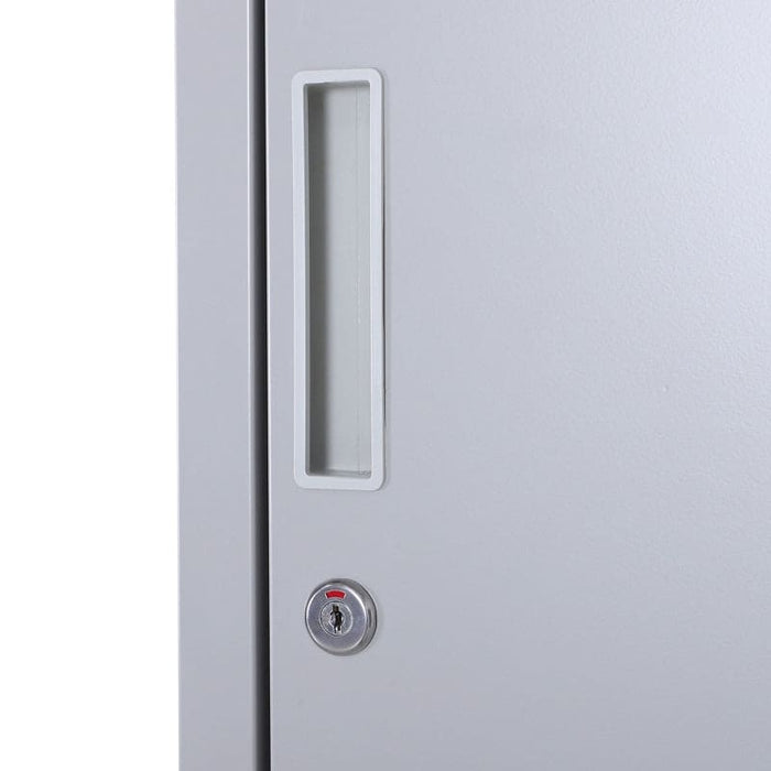 Steel Locker Cabinet 38x46x180cm Grey