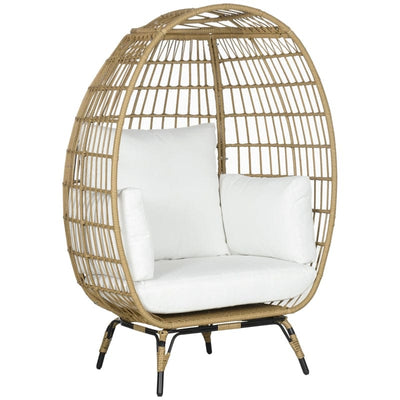 Teardrop Rattan Egg Chair with Legs Outsunny