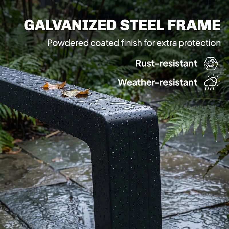 Sun Lounger with Adjustable Backrest and Pull Out Footrest for Garden Relaxation Dark Grey