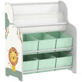 Jungle Themed Kids Storage Shelf With Removable Drawers and Book Racks for Easy Organisation Green Zonekiz