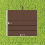 Replacement Canopy for 3x3m Retractable Pergola Frame UV Resistant, Brown