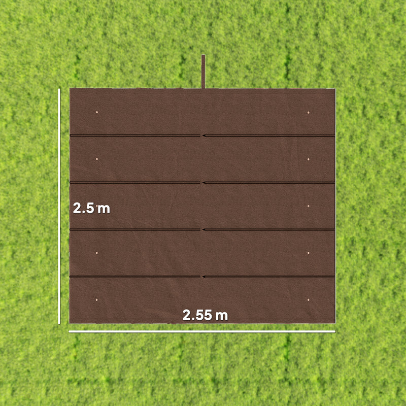 Replacement Canopy for 3x3m Retractable Pergola Frame UV Resistant, Brown