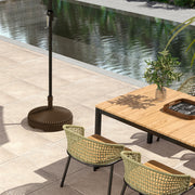 Brown 28kg Sand or 23kg Water Filled Garden Parasol Base Outdoor Umbrella Stand by Outsunny