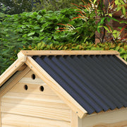 Wooden Duck House with Double Doors Openable Roof Ventilation Holes Removable Base by PawHut