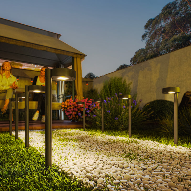 8 Pack Solar LED Garden Stake Lights Waterproof Pathway Lighting Auto On Off