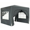 3x3m Pop Up Garden Gazebo with UPF50+ Sun Protection and Easy Setup for Outdoor Gatherings, Dark Grey Outsunny