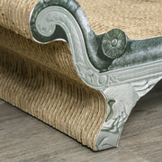 Cat Scratching Lounger with Curved Cardboard Surface for Play and Resting, Brown