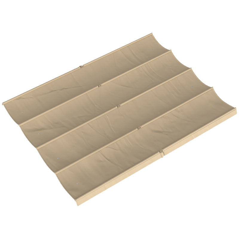 Retractable Replacement Canopy Cover for 4 x 3 m Garden Pergola UV30 Plus Protection Khaki Outsunny