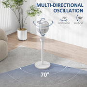 12 Inch Powerful Pedestal Fan With 3 Speeds and Oscillating Function for Home and Office by HOMCOM