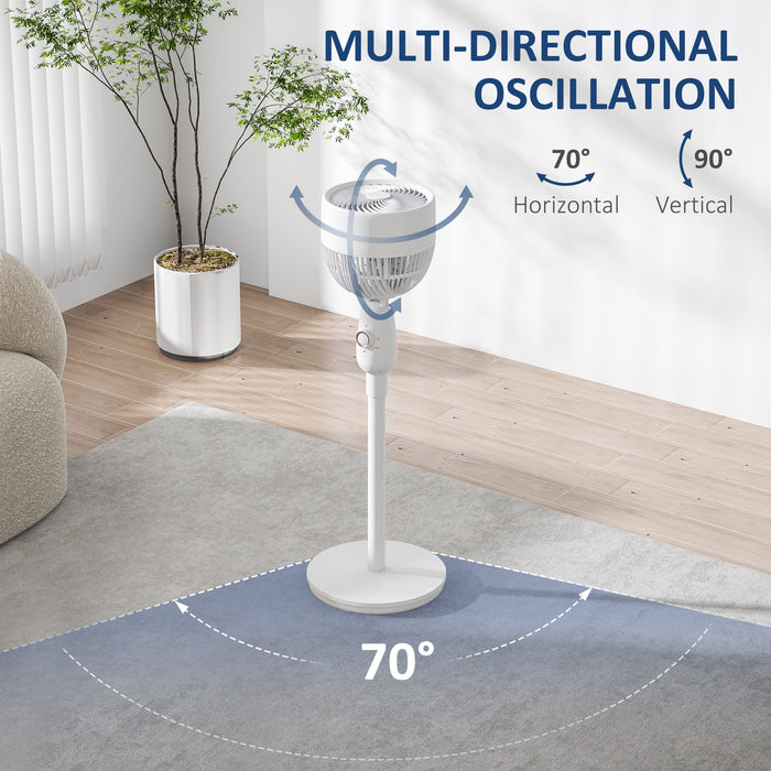 12 Inch Powerful Pedestal Fan With 3 Speeds and Oscillating Function for Home and Office by HOMCOM
