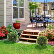 Set of 2 Artificial Topiary Balls 45cm UV Protected Fake Plants for Indoor Outdoor Decor by HOMCOM