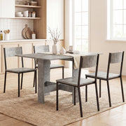 Folding Dining Table for Small Spaces with Flexible Console Design Grey AOSOM