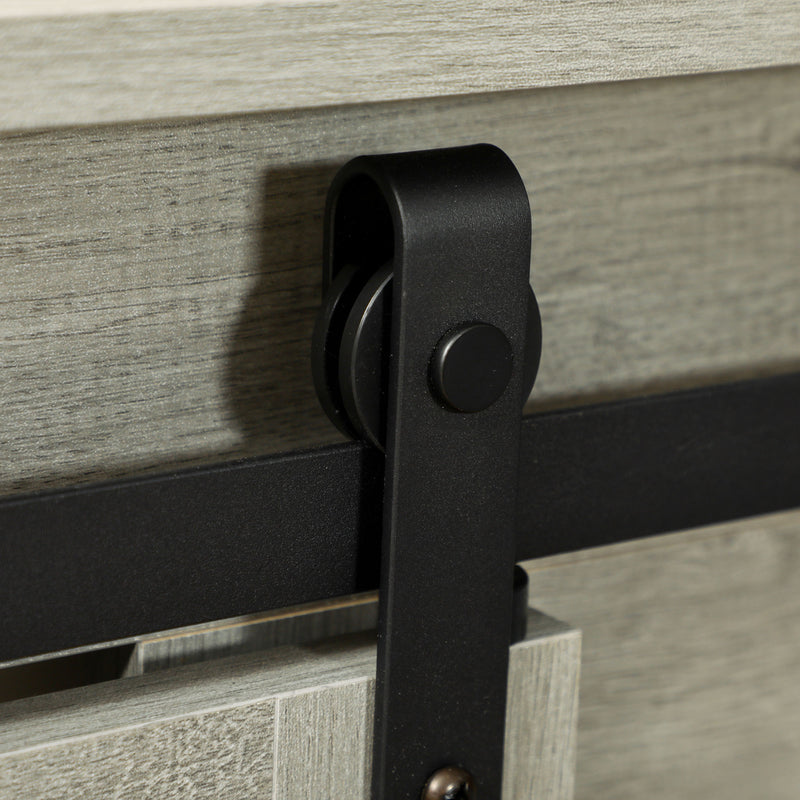 Large Dog Crate Furniture with Divider Double Cage for Small Dogs Indoor Use Grey