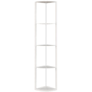 5 Tier LED Floor Lamp With Adjustable Shelves And Remote Control For Living Room White