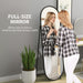 Black Two-Way Curved Full Length Mirror for Home or Dressing Room by HOMCOM