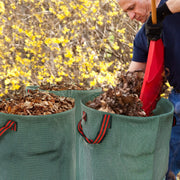 Set of 3 Heavy Duty 300L Garden Waste Bags with Handles Foldable and Reusable by Outsunny
