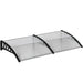 Clear Front Door Porch Canopy 200 x 96cm Outdoor Awning Rain Shelter for Windows and Porches by Outsunny