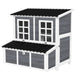 Wooden Chicken Coop with Nesting Box Slide-Out Tray and Perches for 4-6 Chickens by PawHut