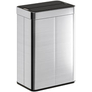 Sensor Kitchen Bin 55L Hands Free with Slim Space Saving Design Silver Tone Homcom