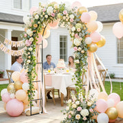 Garden Arch for Patios and Hard Surfaces with Stable Base for Events and Climbing Plants Black Outsunny