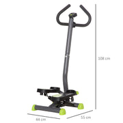Twister Stepper Exercise Machine With LCD Screen And Adjustable Resistance Grey AOSOM