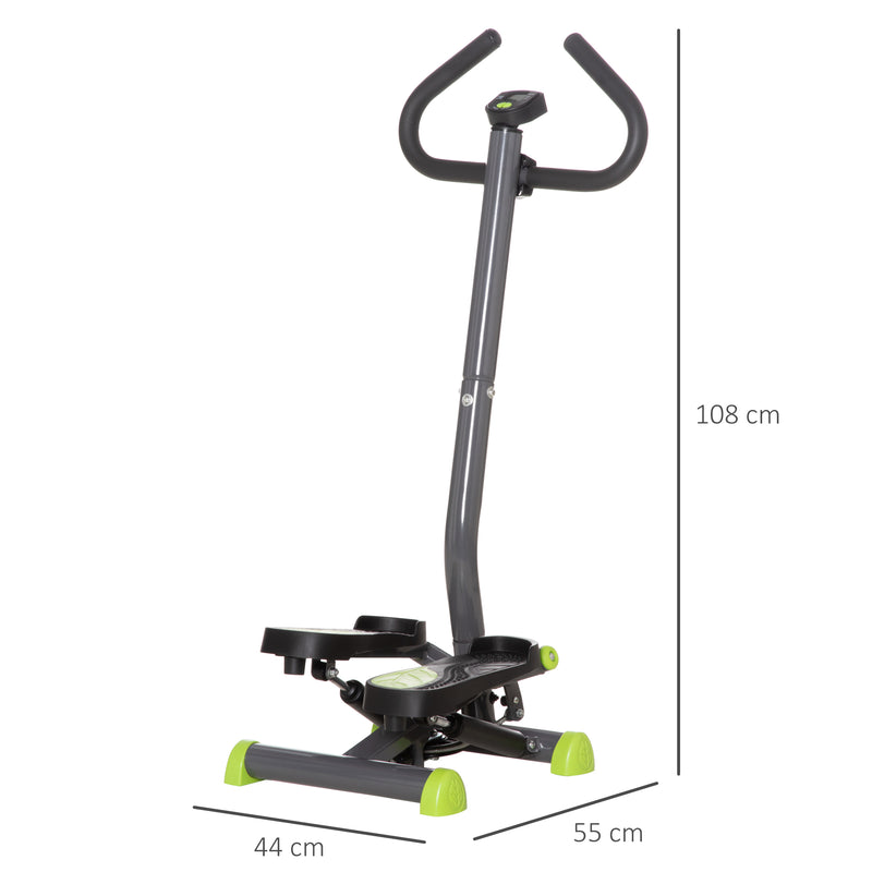 Twister Stepper Exercise Machine With LCD Screen And Adjustable Resistance Grey AOSOM