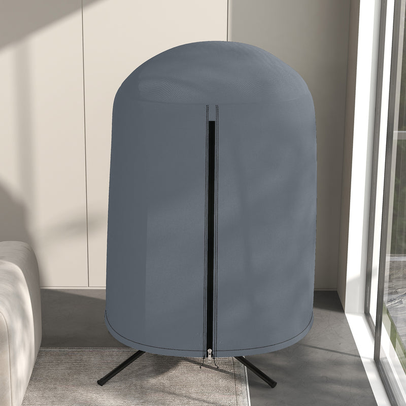 Grey Hanging Egg Chair Cover Waterproof Weatherproof 190 x 128cm by Outsunny