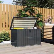 400L Galvanised Steel Garden Storage Box Weather Resistant by Outsunny