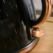 Fast Boil Kettle and 4 Slice Toaster Set with Adjustable Browning Control Black