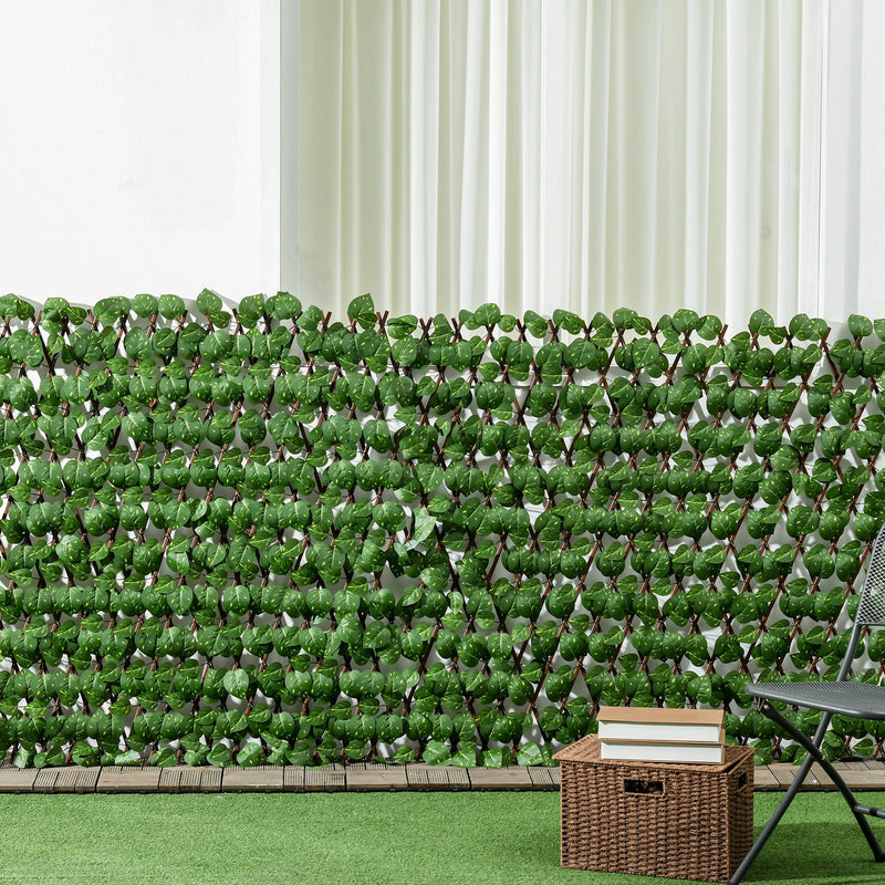 Artificial Leaf Privacy Fence for Garden or Balcony Maintenance Free Greenery Screen Green Outsunny