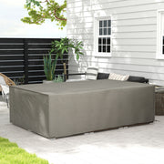 Grey Waterproof Garden Furniture Cover 155 x 222cm Protects Outdoor Tables and Chairs
