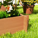 3 Tier Wooden Garden Planter with Trellis for Climbing Plants 95x95x110cm Brown by Outsunny