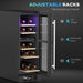 Black Dual Zone Wine Fridge 16 Bottle Capacity 5-18℃ by HOMCOM