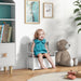 Grey 2 in 1 Toy Box for Kids with Lid for Bedroom Nursery Playroom by AIYAPLAY