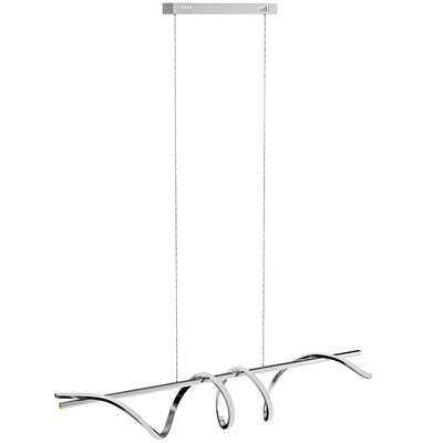 Modern Pendant Ceiling Light with Adjustable Colour Temperatures for Home Lighting Silver AOSOM