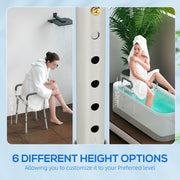 Height Adjustable Aluminium Bath Seat with Sturdy Frame by HOMCOM AOSOM