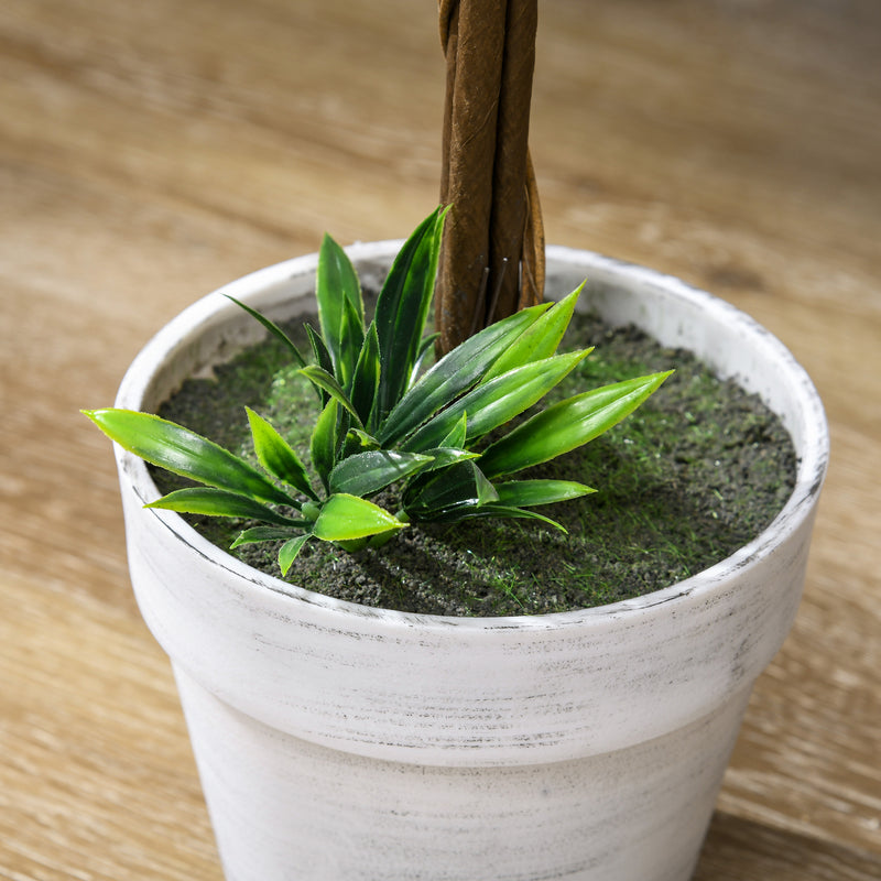 Set of 2 Artificial Topiary Ball Trees with Flowers for Indoor or Outdoor Display Pink