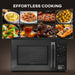 23L 800W Small Black Manual Microwave With 5 Power Levels and Defrost by HOMCOM