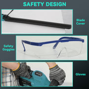 Cordless Electric Hedge Trimmer with 51cm Blade and 2 Batteries for Shrubs and Branches by Outsunny