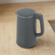 Electric Kettle with Fast Boil and Keep Warm Function for Busy Mornings 1.7L Grey Silver Homcom