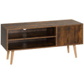 TV Cabinet For 55" TVs With Shelves & Cupboard, Rustic Brown Homcom