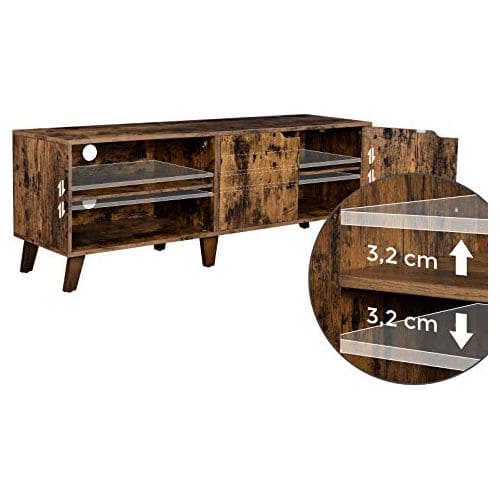 Vasagle Industrial 2 Door TV Cabinet for 60" TVs With Storage