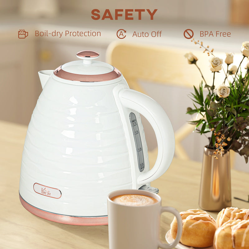 Cream 3kW Rapid Boil Honeycomb Kettle Fast Heating Energy Efficient by HOMCOM