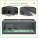 Grey Wooden Hamster Cage with Sliding Tray and Openable Top for Syrian Hamsters by PawHut