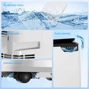 Portable Air Conditioner | 14,000 BTU | WiFi & Voice Control | 4-in-1 | White & Black Homcom