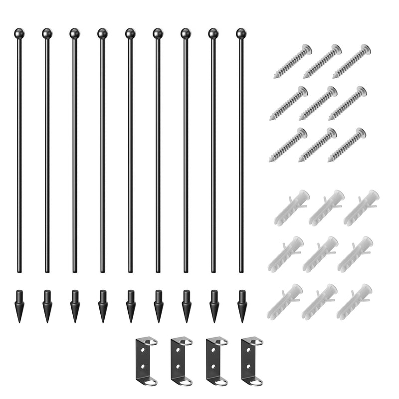 Heavy Duty 8 Panel Dog Playpen for Indoor and Outdoor Use with Secure Latch Black