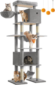 Tall Multi Level Cat Tree Tower with Scratching Posts for Indoor Cats by Feandrea