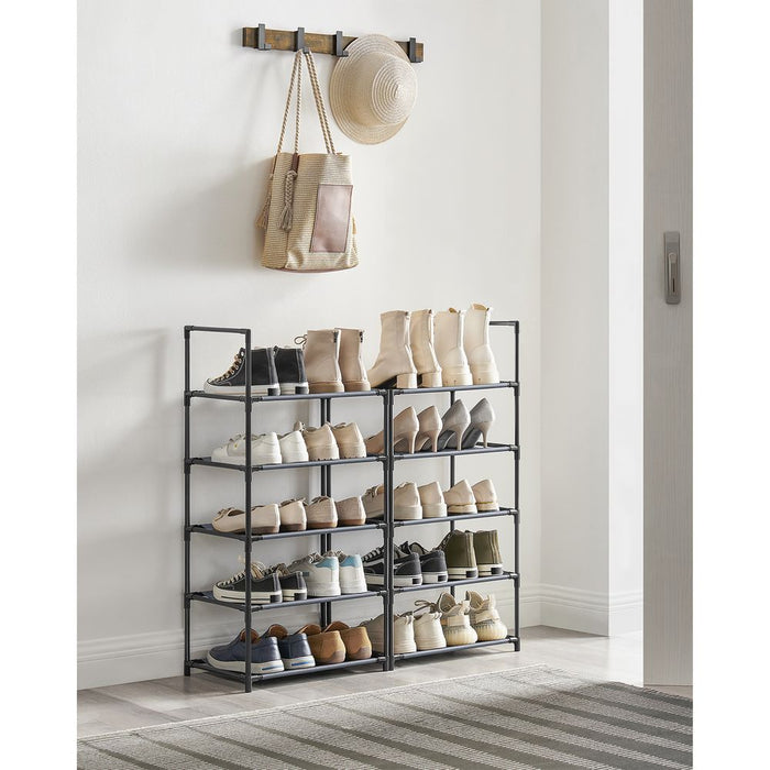 Songmics Tall Narrow Shoe Rack 10 Tier