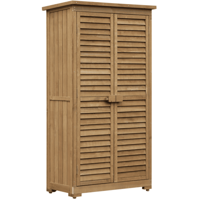 Small Wooden Garden Cupboard Outsunny