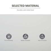 Image of a Tall Lockable Office Cupboard With Two Doors in White.